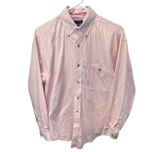 Wrangler Tough Enough to Wear Pink Breast Cancer Button-Down Shirt Men's‎ Small - Picture 1 of 4